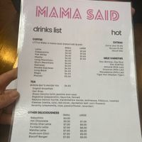   at Mama Said Cafe in Red Hill