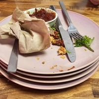 4 plates of food finished. There were only 2 of us. 😆 The menu looked so good we had 2 meals each. 😁 at Mama Said Cafe in Red Hill