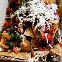 Totopos con Guacamole at La Cocinita Verde in Bogota