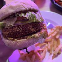 Quinoa burger  at La Cocinita Verde in Bogota