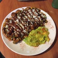 Patacón Gulasch at La Cocinita Verde in Bogota