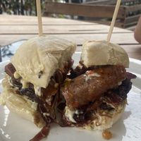 Neoyorquien burger  at La Cocinita Verde in Bogota