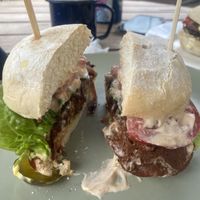 Argentine burger  at La Cocinita Verde in Bogota