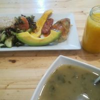 homemade lunch  at La Cocinita Verde in Bogota