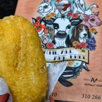 Pastel de yuca vegan 💛 at De Nobles in Bogota