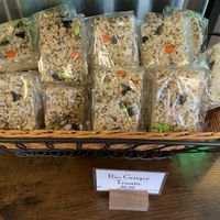 Vegan rice krispy treats! Made with dandies mashmallows   at Branson’s Chocolates in Ashland