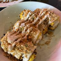 Street corn with coconut milk  at Pretty Boy in Athens