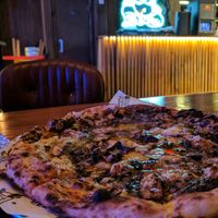 Truffle Oil Pizza - actually really good! at Market Place Food Hall Vauxhall in London