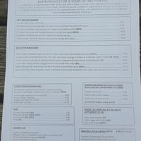 Menu at Ramsholt Arms in England