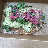 Avocado toast, so good  at The Farmhouse Deli and Pantry in Douglas