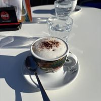 Cappuccino with oat milkk  at Bourbon Gelato in Njivice