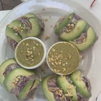 Spring rolls  at Juice Bar at the Harmony Hotel in Nosara