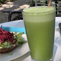 Green juice at Juice Bar at the Harmony Hotel in Nosara