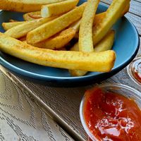 French Fries and Harissa Ketchup at Sabaraba's in Chamblee