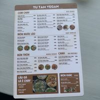 Speisekarte   at Quan Chay Tu Tam in Da Lat