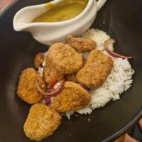 Quorn chicken spice bag, coconut rice and curry sauce at The John Wallace Linton - JD Wetherspoon in Newport