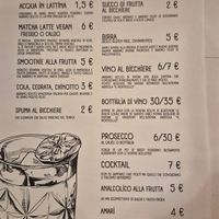Menù bevande at Vicolo Otto  in Sarzana