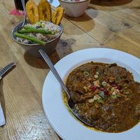 Carribbean curry goat at Meat The Vegans in Hertford