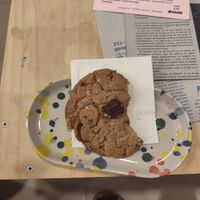 A very chewy chocolate chip cookie at antirush | speciality coffee in Malaga