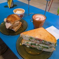 Mixto jamón y queso vegano, Club Sandwich at antirush | speciality coffee in Malaga