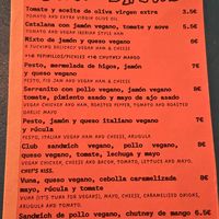 Menu at antirush | speciality coffee in Malaga