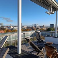 View from the rooftop terrace at Kattopuutarha in Pirkanmaa