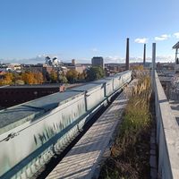 View from the rooftop terrace at Kattopuutarha in Pirkanmaa