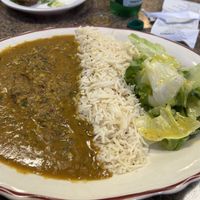 Dal Makhani with rice and salad. Vegan.   at Little India in Tacoma