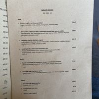 Menu  at Ebe Cafe in Zlin