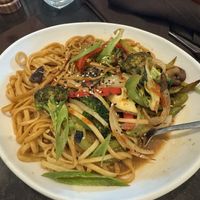 The vegetable stir fryy  at 110 Grill in Maynard