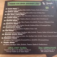 Die Karte at Crunchy Vegan Kebab in Gottingen