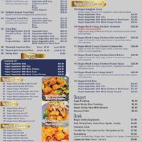 Separate vegan menu at Ta-Wan Thai Restaurant in Gold Coast