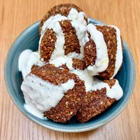 Falafel with tahini dressing  at Boulvar  in Dubai