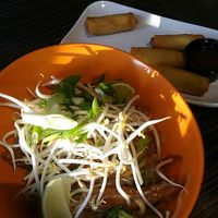 Vegan teriyaki bowl with ribbon noodles and yamchops chickn. at Wok Box in Dartmouth