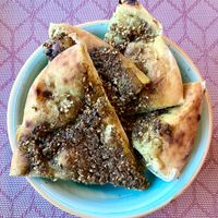 Zaatar manakish  at Le Murooj Restaurant in Dubai