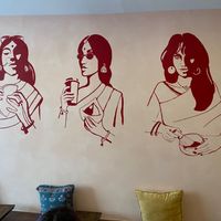 Dope mural at Say She Ate - Mumbai Inspired cafe in Philadelphia