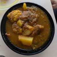 Aloo Gobi (comes with rice) at Makalu Himalayan Sherpa Restaurant in Colchester