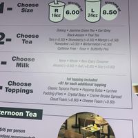 Note the multiple non dairy milk options  at Boba Works in Ocean City