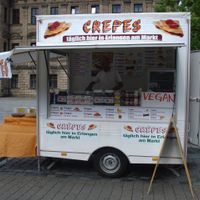 Food Booth on market place at Crepes Stand - Food Booth in Erlangen