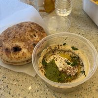 Hummus + pita  at Tamar in Santa Barbara
