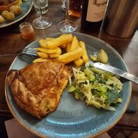 Potato and Cheese pie (vegetarian not vegan) at The Alvanley Arms in England
