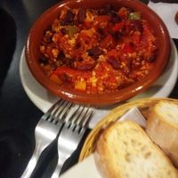 Chili con carne (vegan) at Loukanikos in Madrid