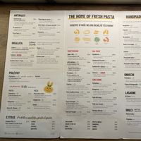 Menu  at Vapiano in Hlavní Město Praha
