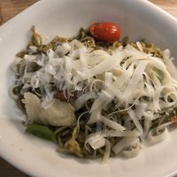 Pesto Pasta which was vegetarian.. the pasta was only made of wheat and water ... Too delicious at Vapiano in Hlavní Město Praha