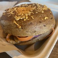 Bah Mi on cheddar jalapeño bagel  at Urban Jungalow in Tampa