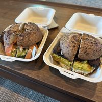 Two bagels on the menu - delicious   at Urban Jungalow in Tampa