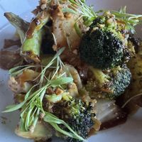 Charred broccoli   at Pig and Tiger in Denver