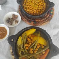 Vegetale tajin and chickpeas at Bab Ssour in Chefchaouen
