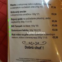 Vegan options at Biolka in Modra