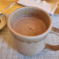 Hot chocolate at Café Raízes in Coimbra